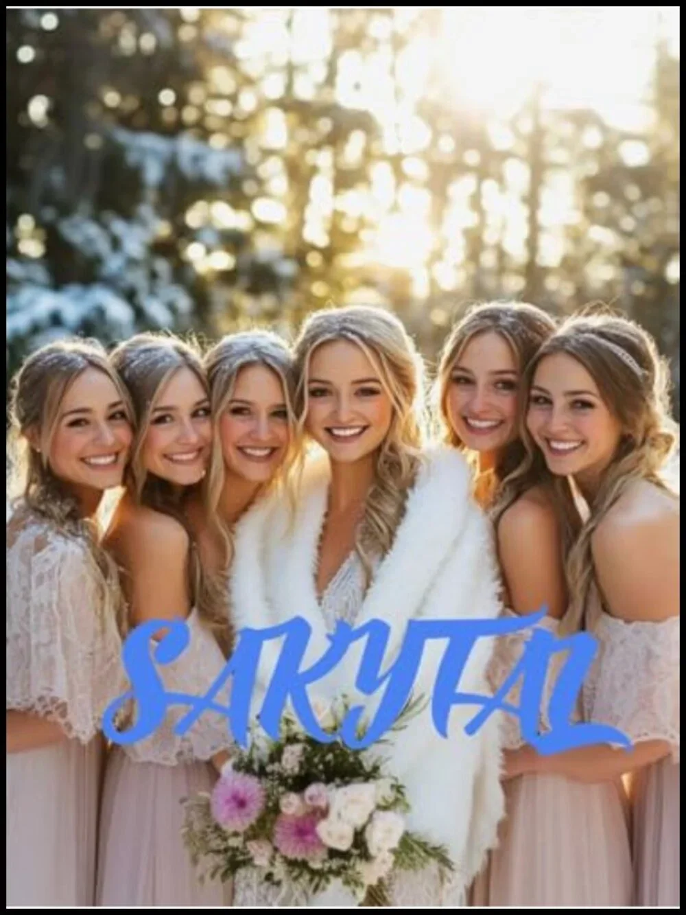 Faux Fur Shawl Wrap for Wedding Bridal Stole Winter Warm
